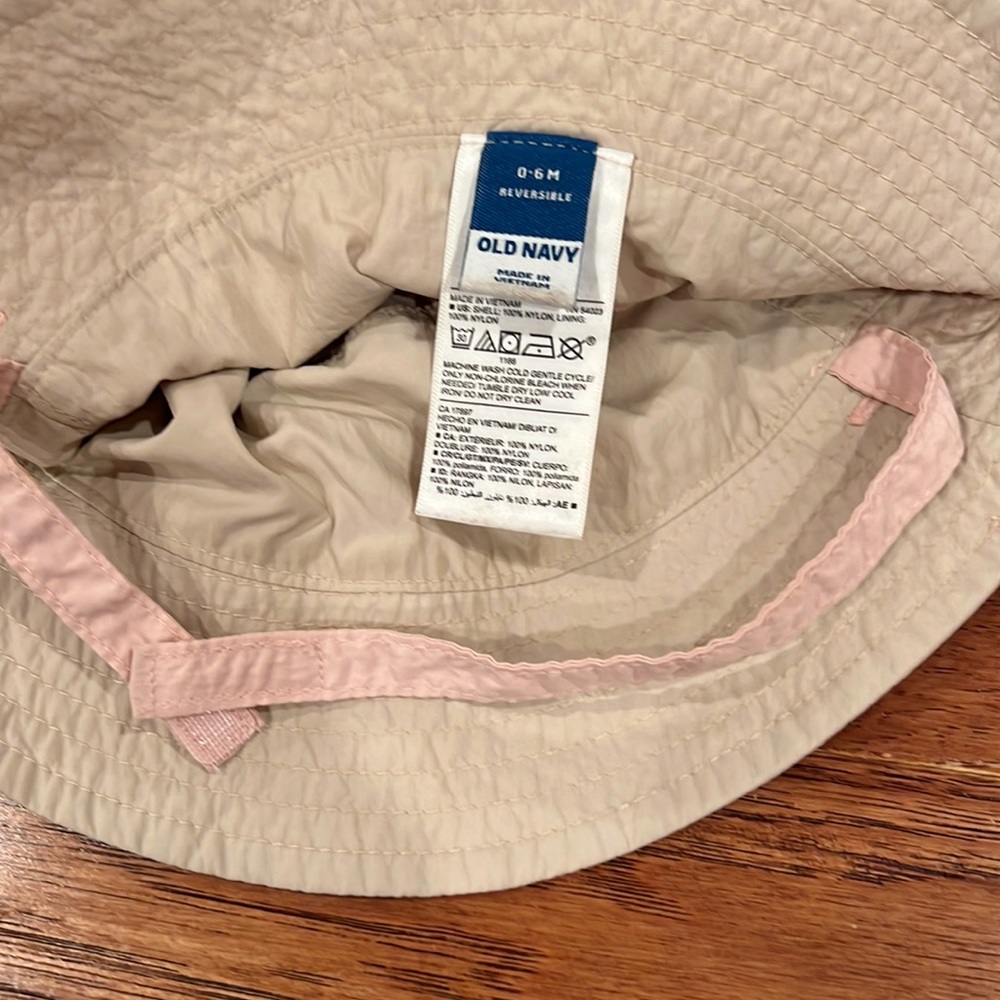 Pink Summer Bucket Hat Size 0-6 months - Picture 4 of 5